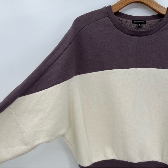 Beyond Yoga Woodland Colorblock Line It Up Sweatshirt Size XL - Picture 7 of 11